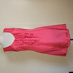 Silk Culture hot pink silk sleeveless mini dress size 6